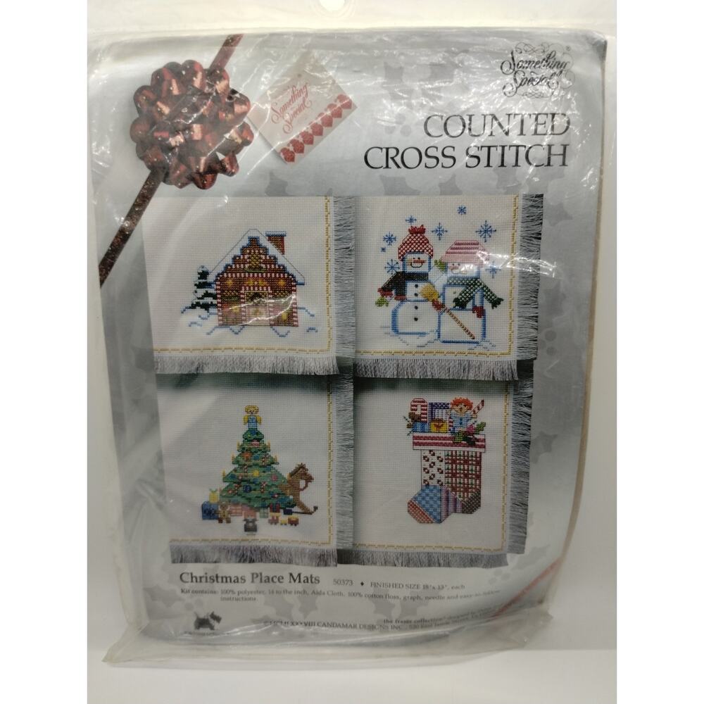 4 Something Special Counted Cross Stitch Holiday Place Mats 18" X 13" - 50373